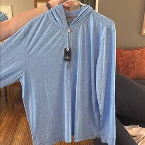 johnnie-O Light Blue Lightweight Shirt Jacket